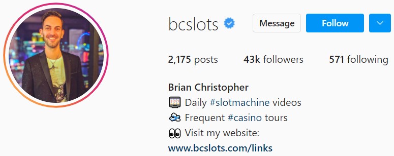 Brian Christopher Slots instagram