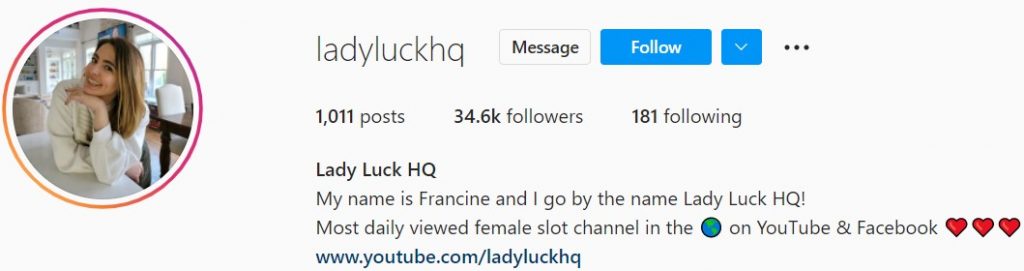 Lady Luck HQ Instagram