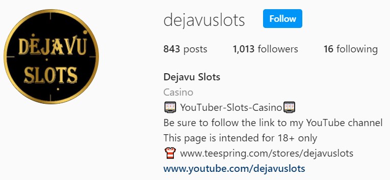 Dejavu Slots Instagram