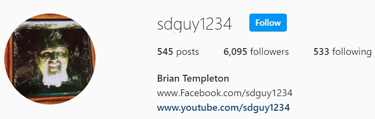 SDGuy1234 Instagram account