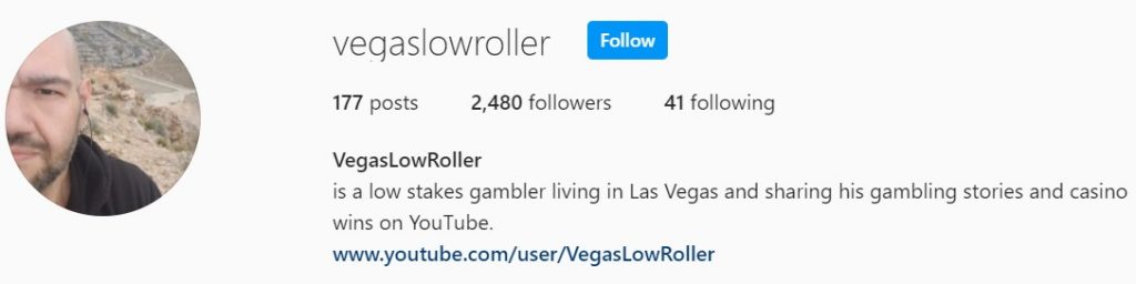 VegasLowRoller Instagram