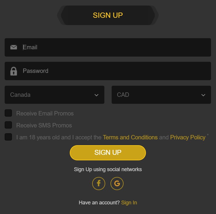 The Account Registration Process at Golden Star Casino